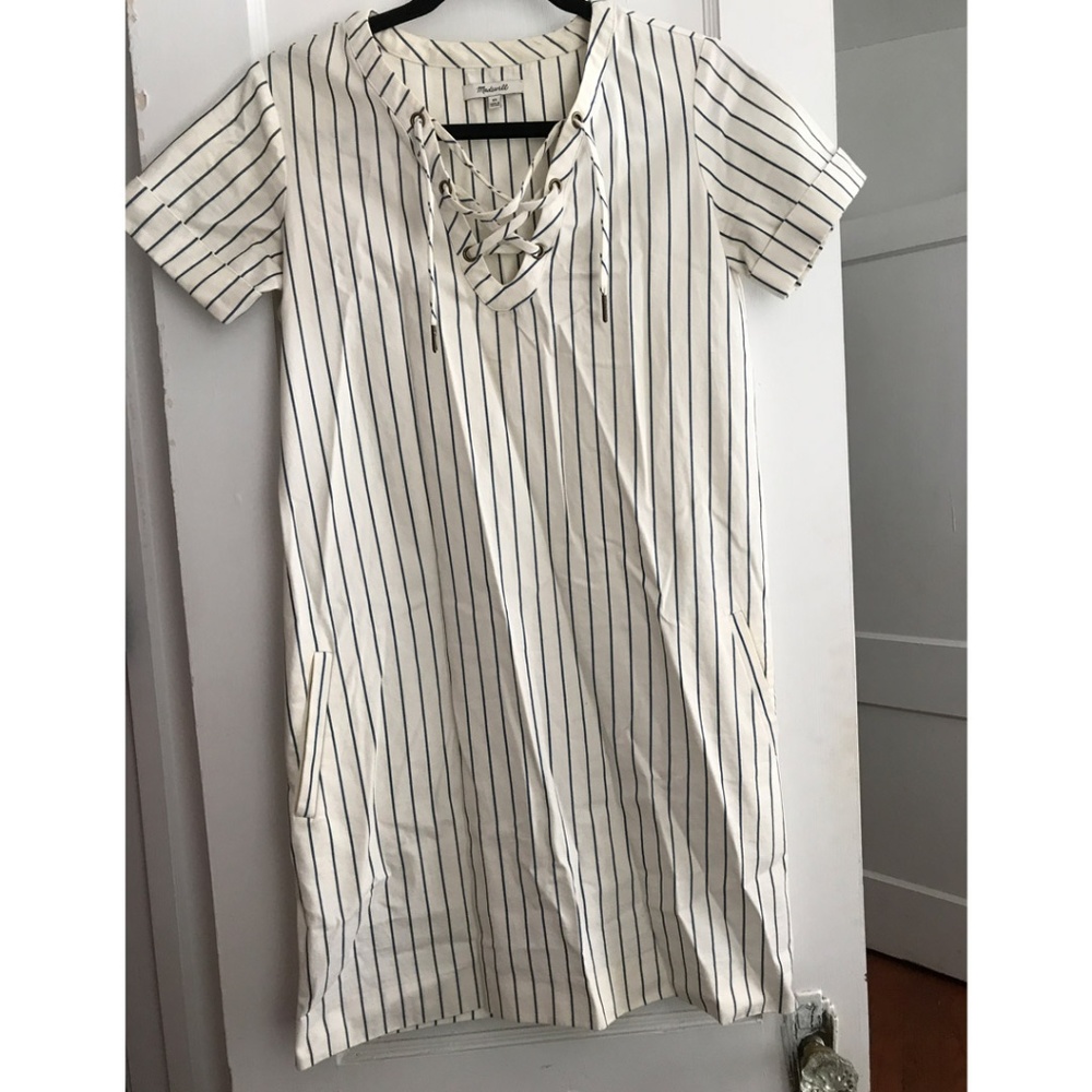 Madewell Blue and White Striped Dress